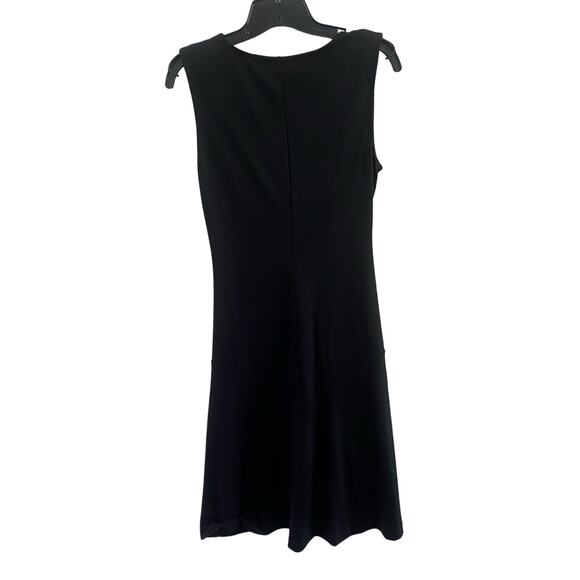 DVF Diane Von Furstenberg Black V Neck Wool Blend Knee Length Dress Sz Small - Picture 9 of 10